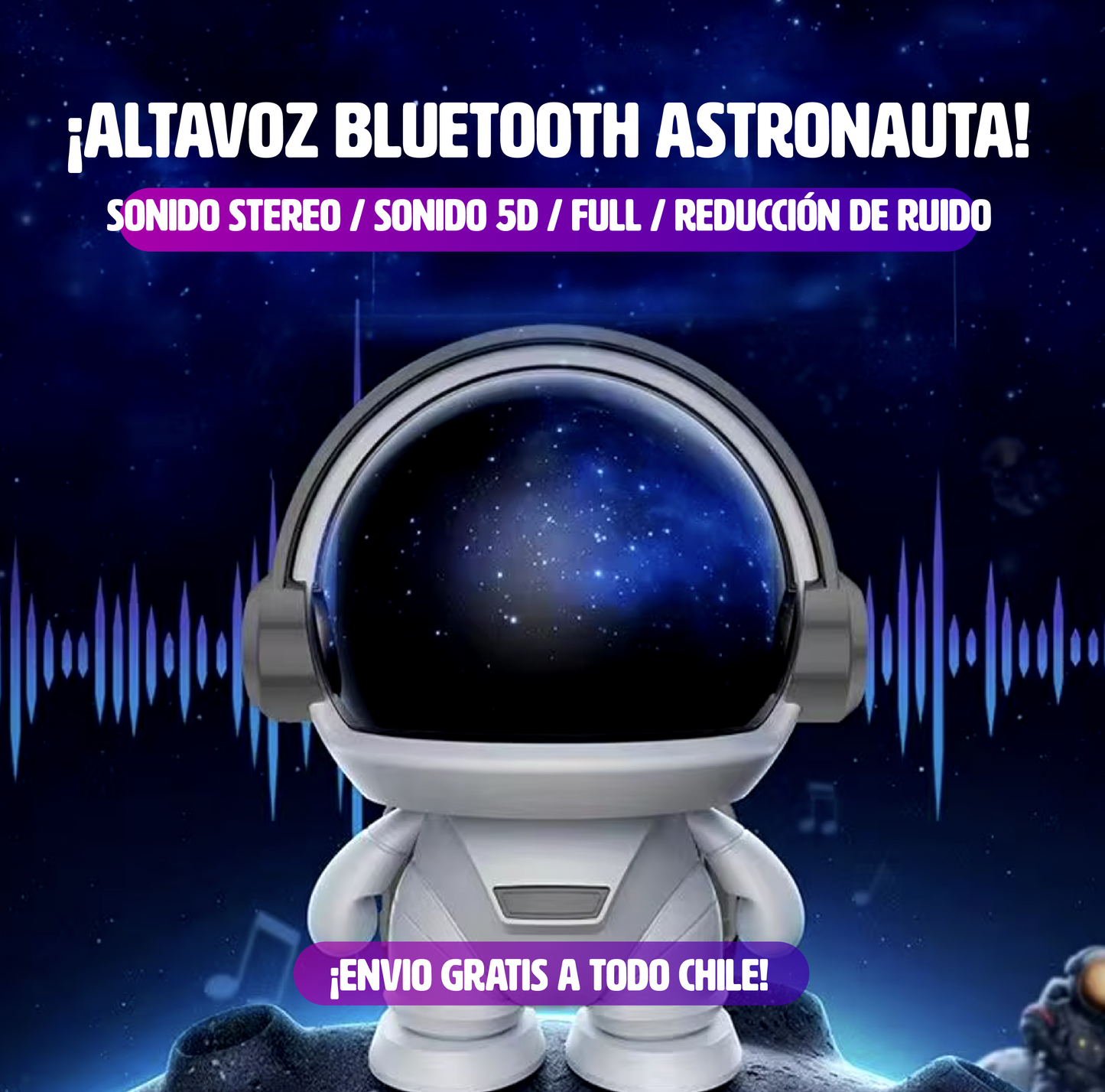 🎧 ¡ALTAVOZ BLUETOOTH ASTRONAUTA! 🚀