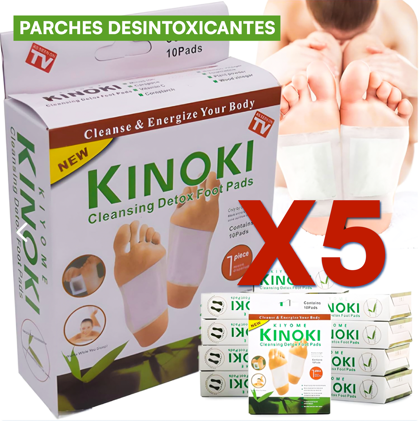 PARCHES DESINTOXICANTES KINOKI ® | PACK 50 UNIDADES 🌿